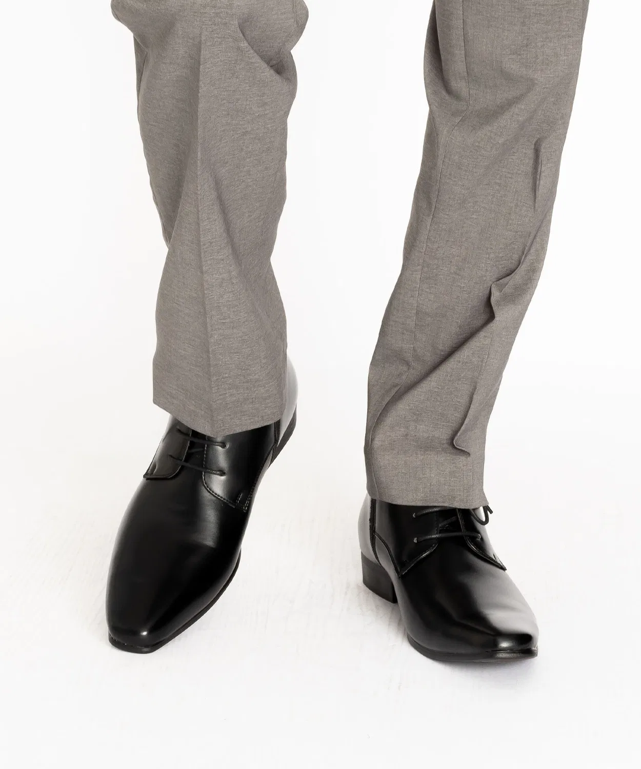 Ботинки бизнес-классика Plain Toe MM/ONE на шнуровке, 41-46 размеры, черные — фото 2