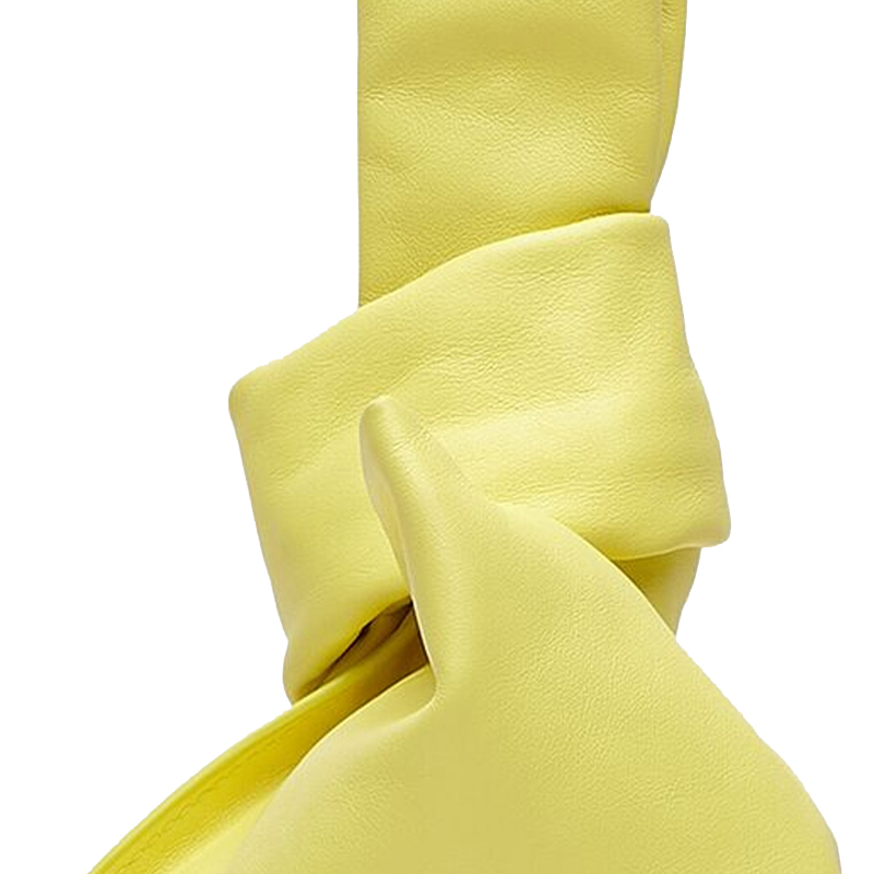 Bottega Veneta Жёлтая женская клатч из телячьей кожи — фото 4