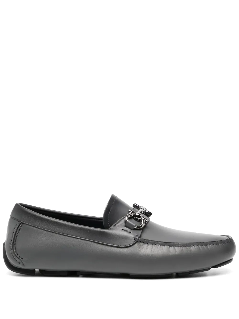 

Кожаные лоферы Ferragamo, серый