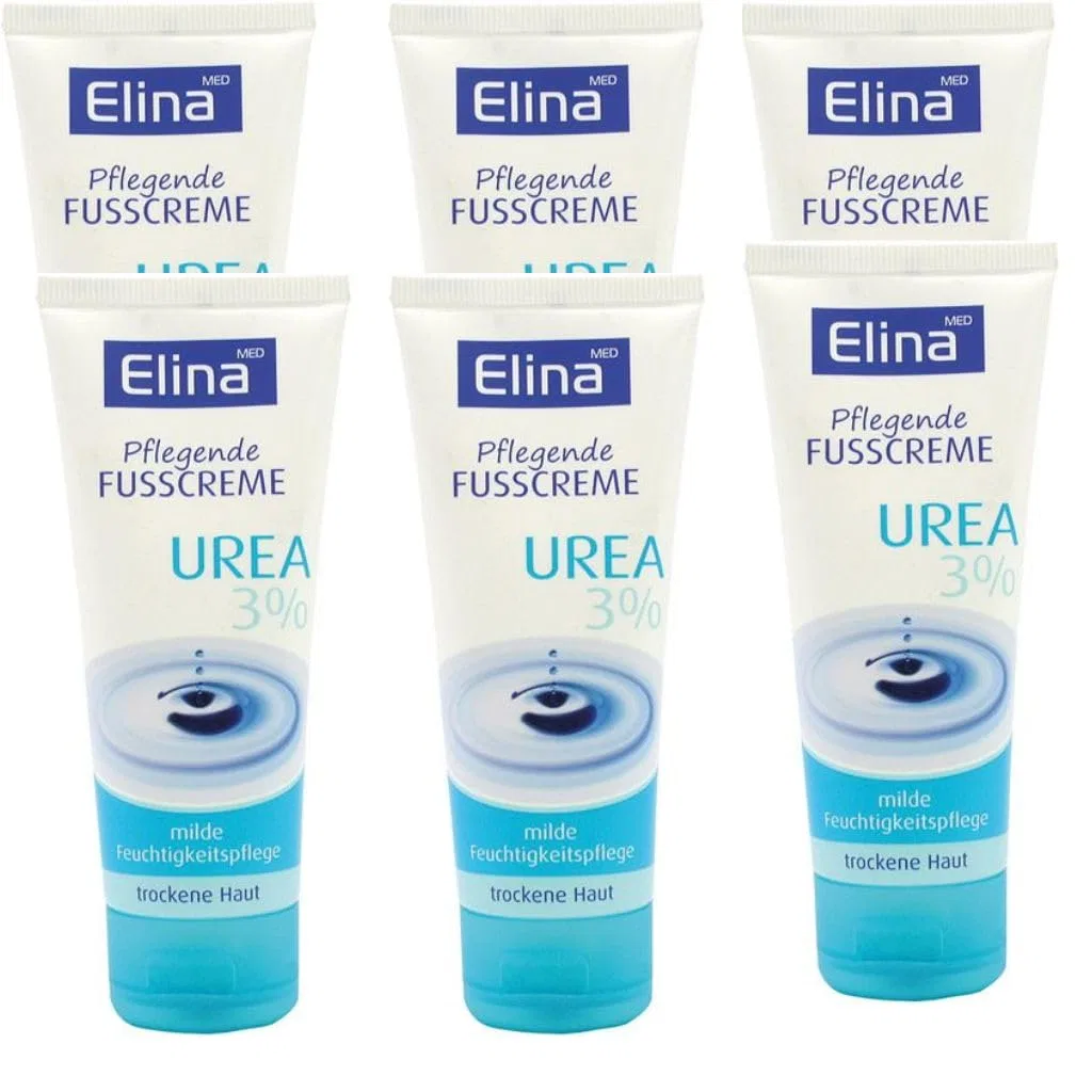 Питательный крем для ног ELINAmed с 3% мочевиной, 6 x 75 мл Elinamed