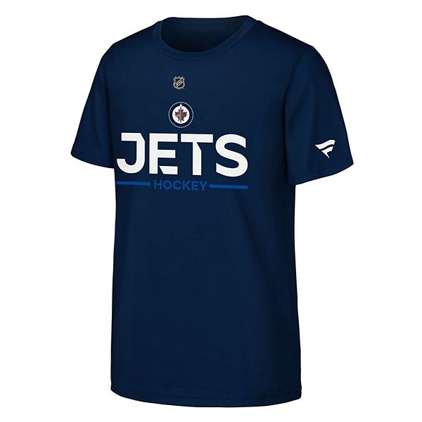 

Футболка Youth navy Winnipeg Jets Authentic Pro Wordmark Fanatics