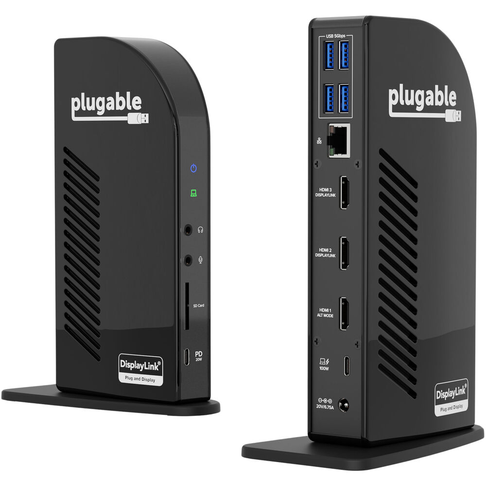 

Док-станция Plugable USB Type-C Triple Display Docking Station UD-ULTCDL
