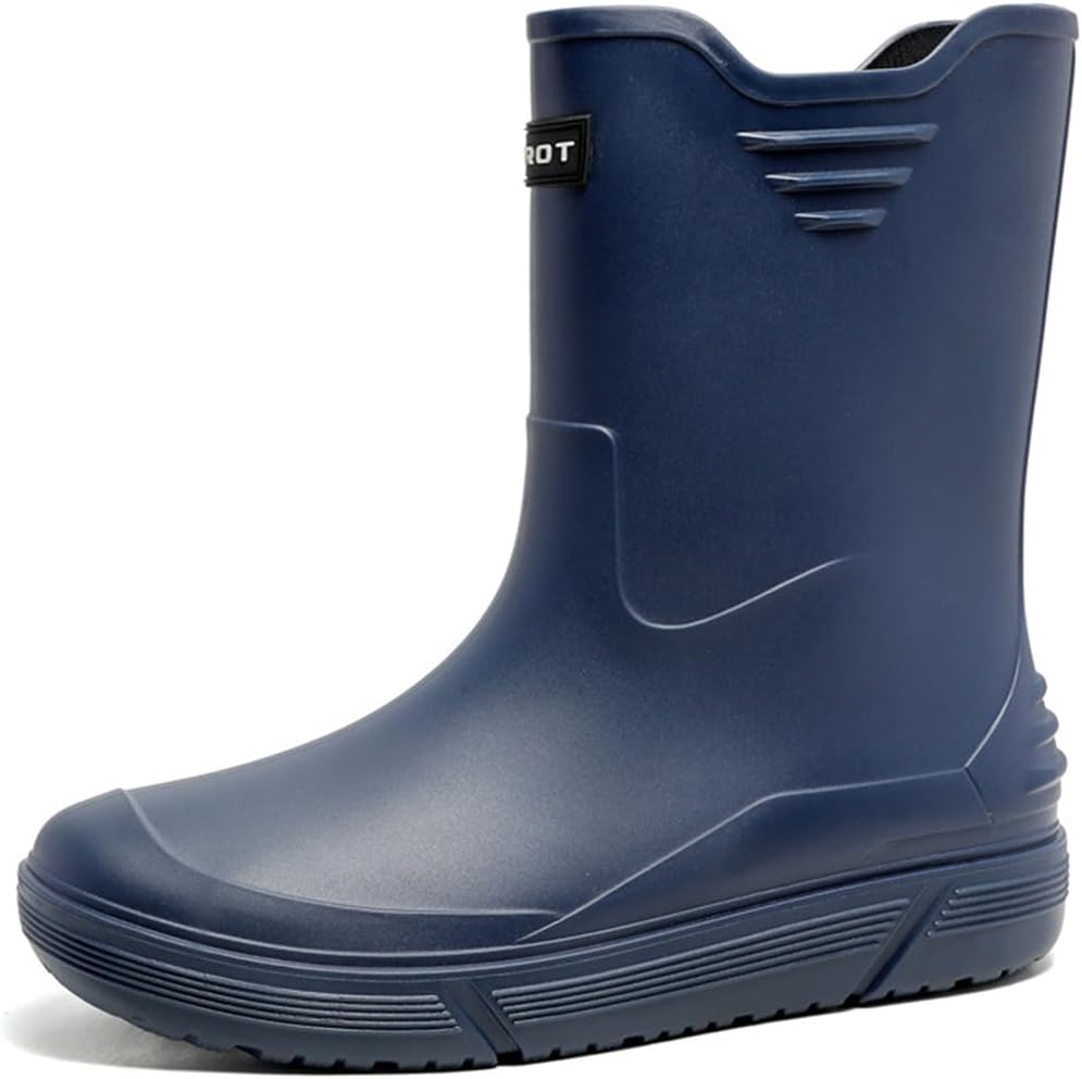 

Мужские сапоги до середины икры AUXDIQ Водонепроницаемые дождевые сапоги для улицы и сада, синий