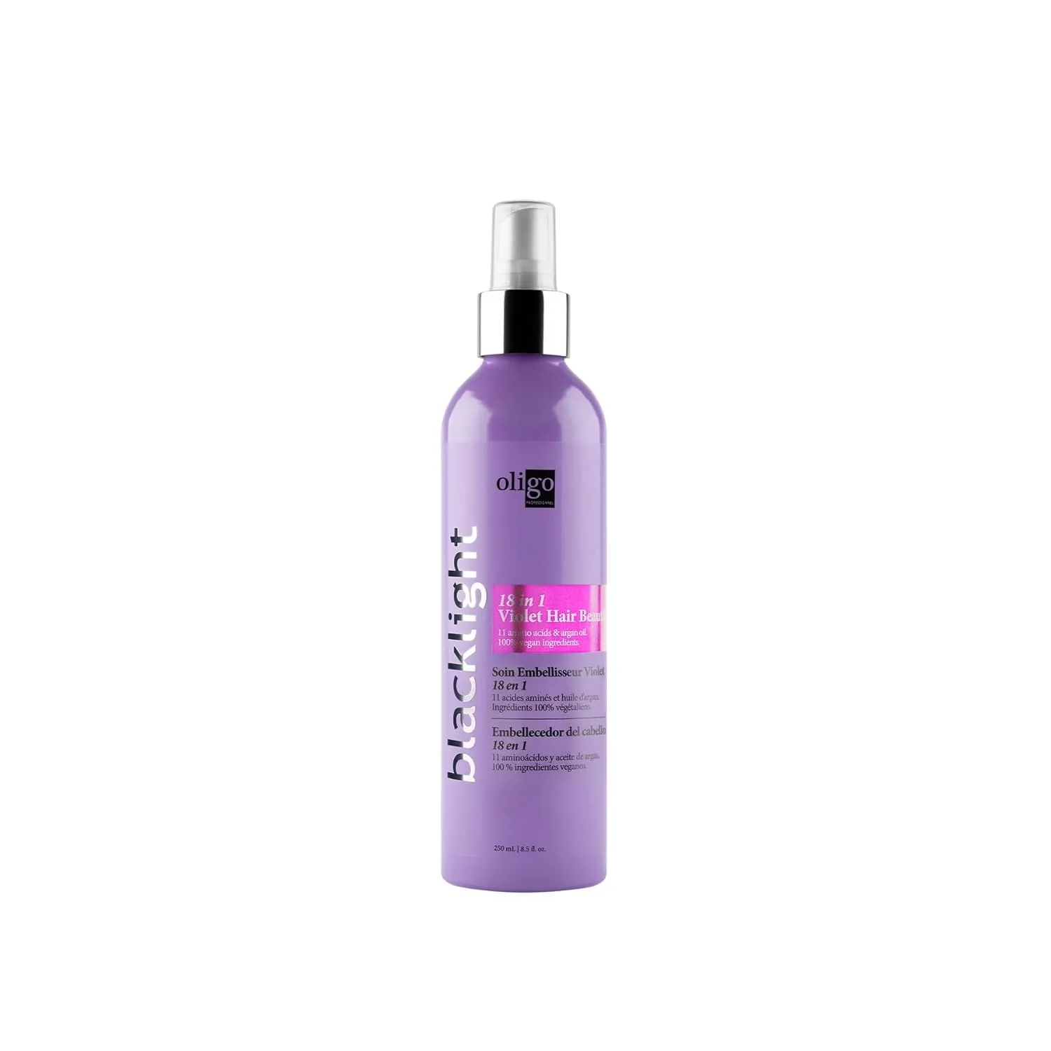 Oligo Professionnel Blacklight 18-in-1 Hair Beautifier, кондиционер несмываемый против пушистости, оптимальное увлажнение с аргановым маслом, 250 мл