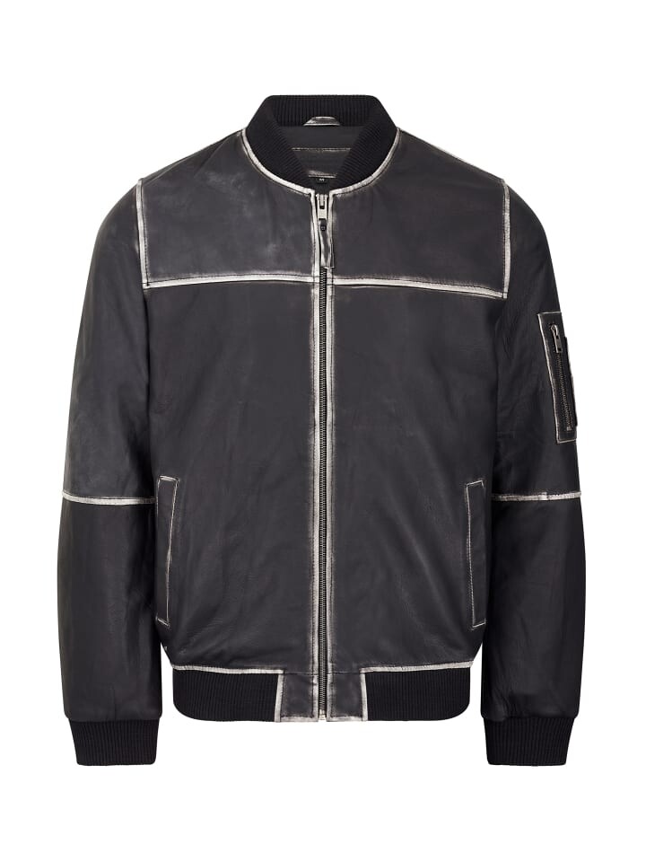 

Кожаная куртка Bolongaro Trevor Ma1 Bomber Distress, черный