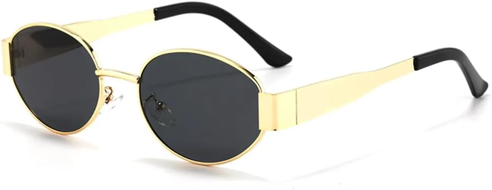 

Солнцезащитные очки Lens Candy Round UV400 Punk Rivet с постепенным изменением линз для занятий спортом на открытом воздухе и путешествий UYPTK, Gold Black