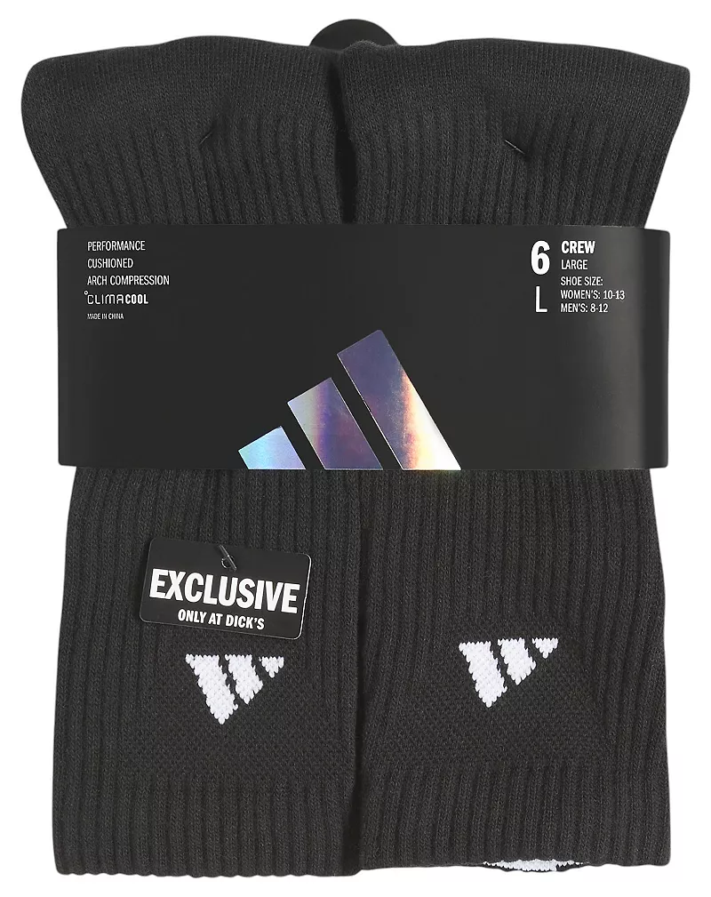 Комплект из 6 носков унисекс Performance Adidas, черный/белый — фото 3