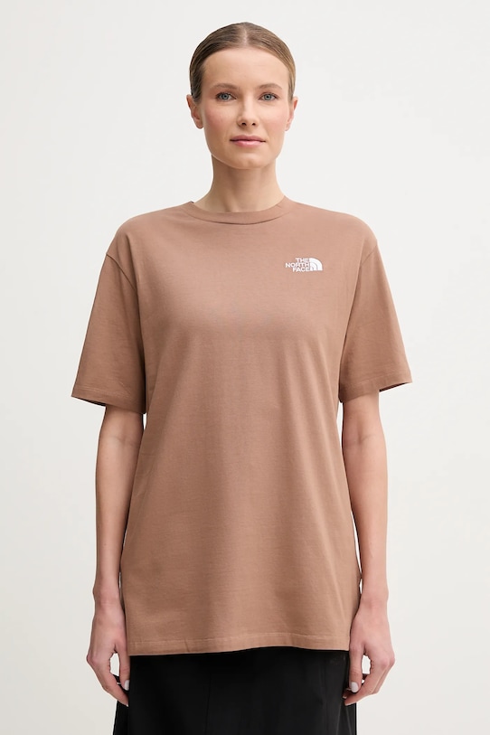 

Хлопковая футболка Essential The North Face, коричневый