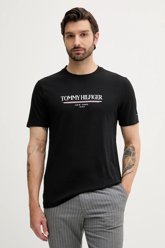 

Хлопковая футболка Tommy Hilfiger, черный