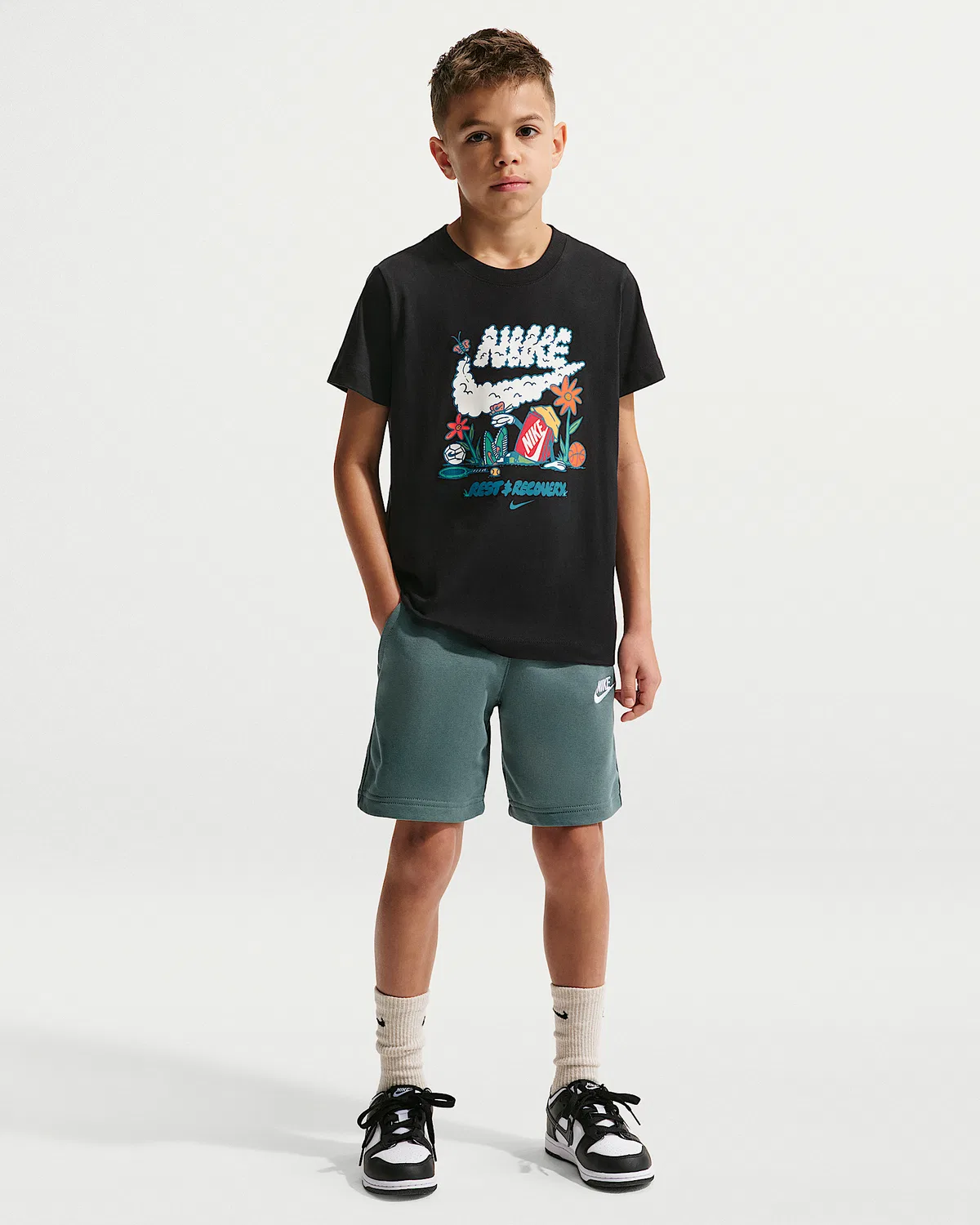 Детская футболка Nike Sportswear, Black — фото 4