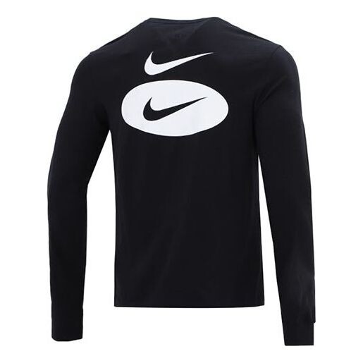 

Футболка men's as nsw ess+ core 3 ls tee casual breathable round neck long sleeves black t-shirt Nike, черный