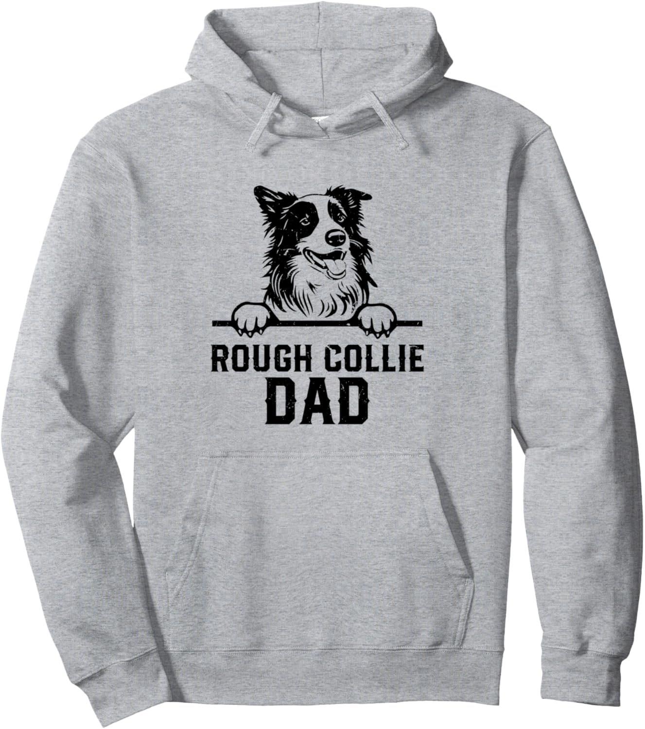 

Папа колли, любитель собак породы колли, толстовка с надписью Папа колли Rough Collie Daddy Rough Collie Dog Lover, серый