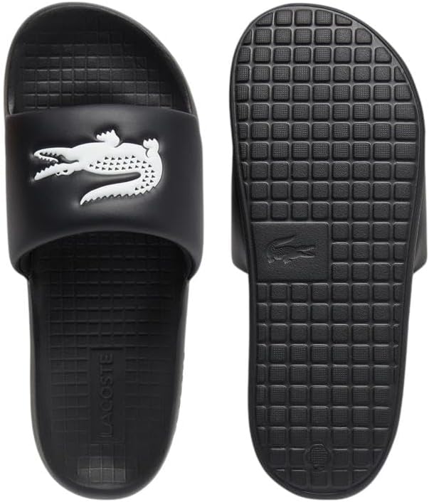 Lacoste мужские сандалии Serve Slide 1.0, Black & White Croc — фото 4
