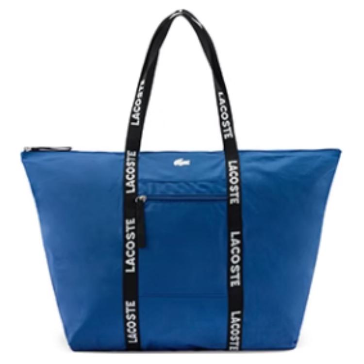 

LACOSTE Тканевая сумка-шопер Средний размер Женская сигнальная синяя, Signal Blue