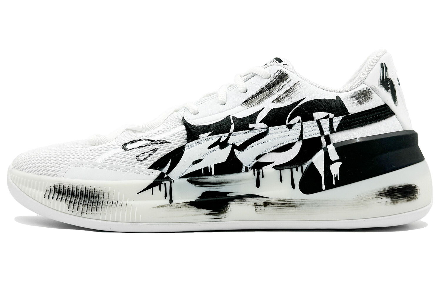 

Баскетбольные кроссовки Clyde Hardwood Team мужские с низким верхом белого цвета Puma