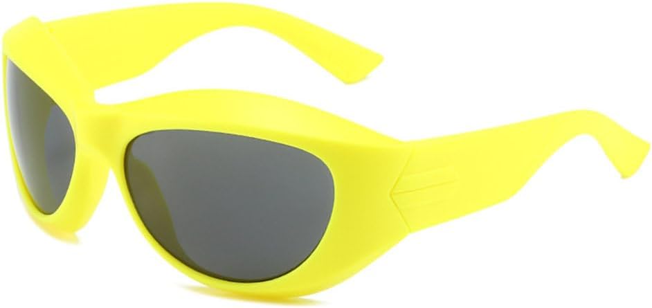 

Панк-очки в широкой оправе для женщин и мужчин, ретро-очки, солнцезащитные очки для женщин, очки для занятий спортом на открытом воздухе, очки для вождения MTZJH, Yellow Gray