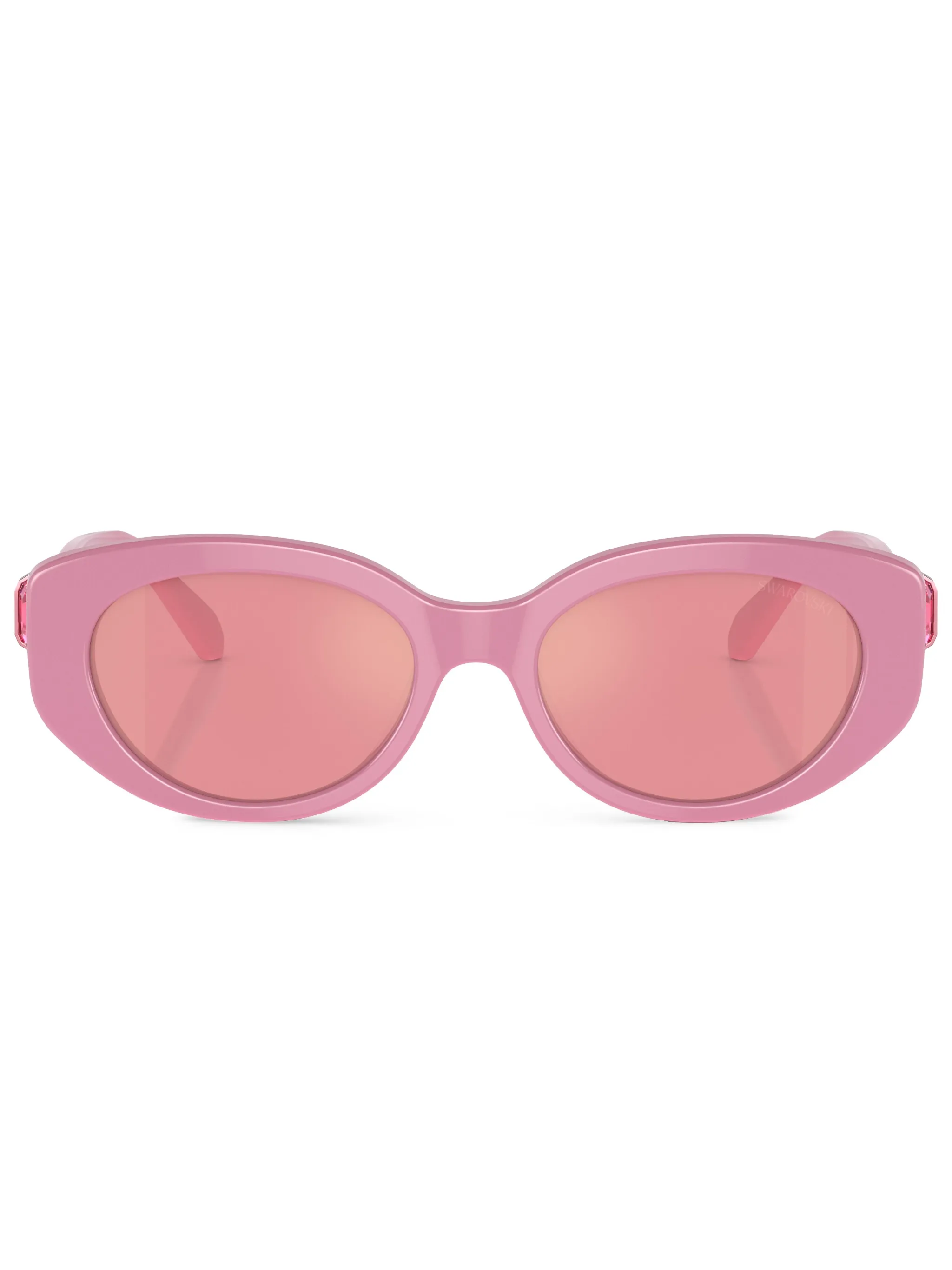 

Солнцезащитные очки в оправе кошачий глаз с кристаллами Swarovski Eyewear, розовый