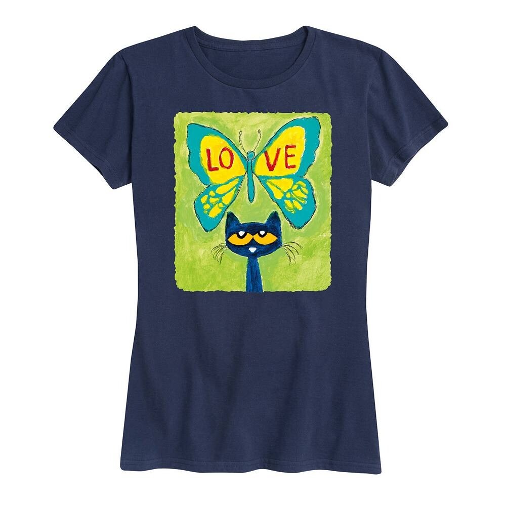 

Женская футболка с рисунком Pete The Cat Meow, темно-синий