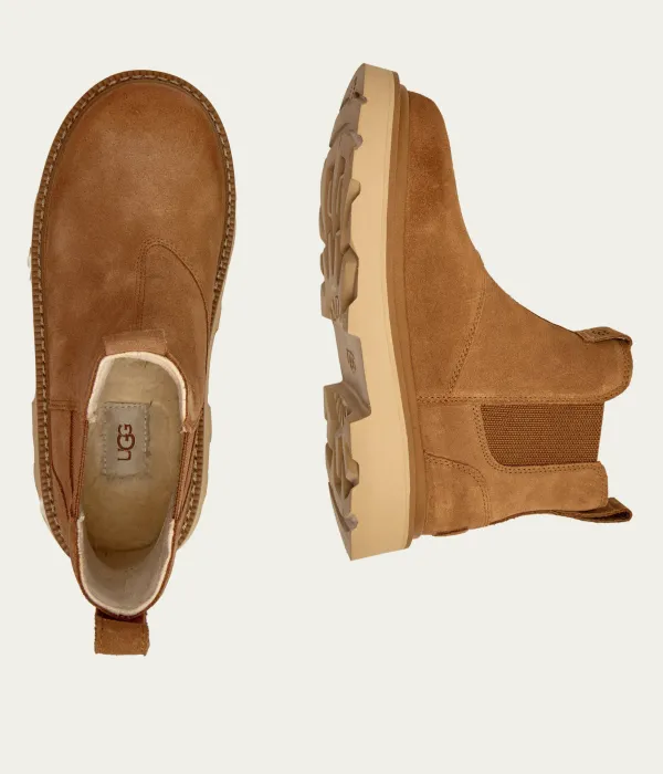 Мужские зимние ботинки Ugg M LUG  замшевые челси, коричнево-рыжий — фото 4