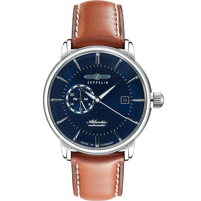 

ZEPPELIN Часы Automatic Mechanical Movement Men's Watch Watch 40 Blue Dial Stainless Steel Case Cow Leather Strap, 8470-3