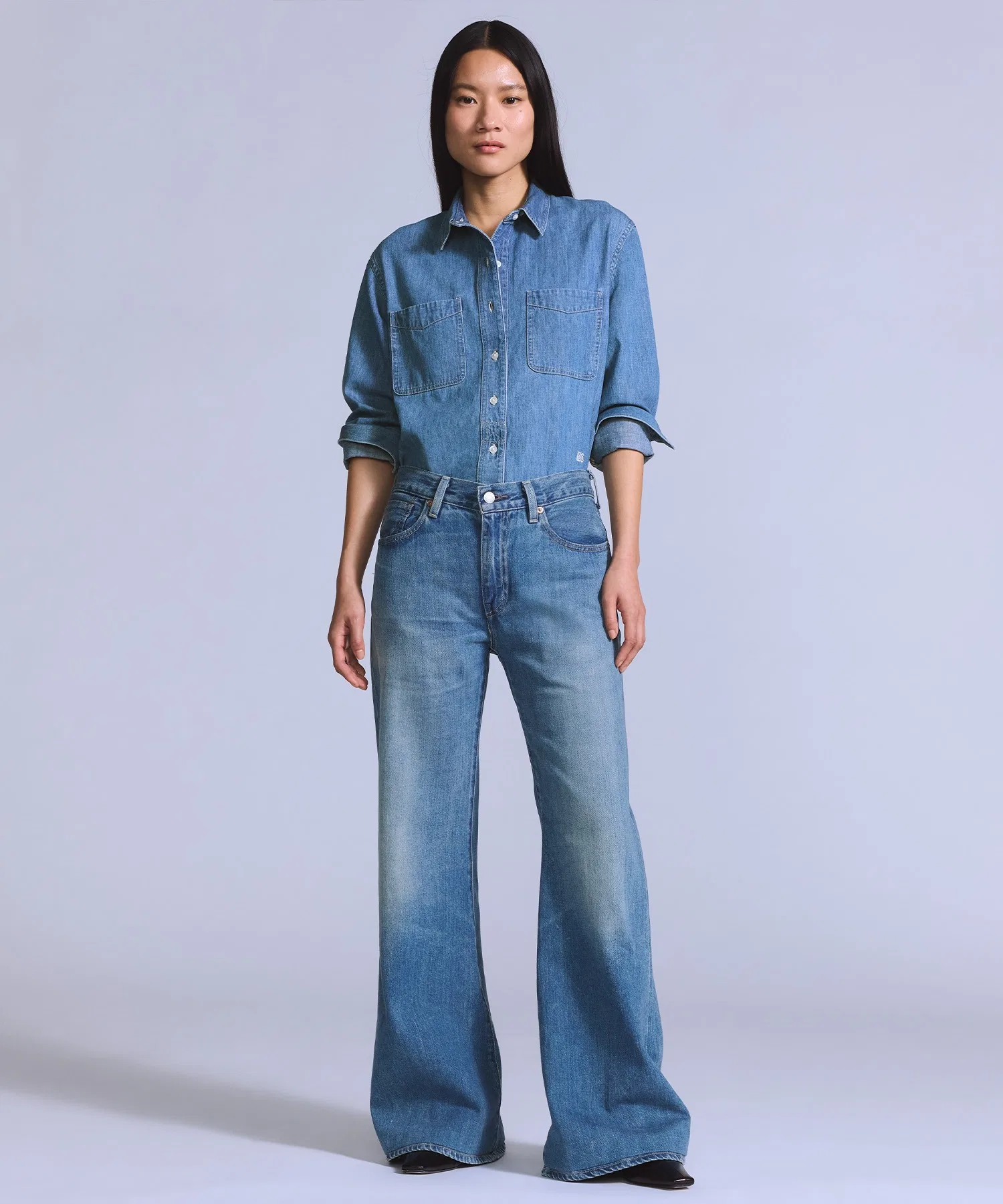 Джинсы Levi's BLUETAB™ CARVE Relaxed, цвет Medium Indigo, произведено в Японии. — фото 2