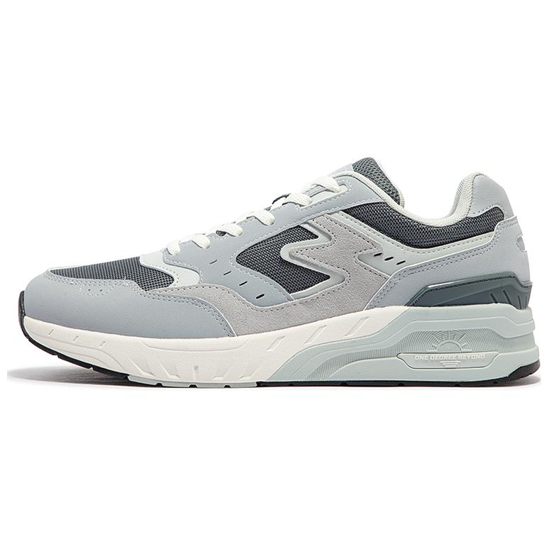 

Прочные дышащие низкие повседневные кроссовки мужские серые 361°, темный железно-серый/холодный туманно-серый