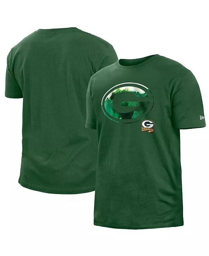 

Мужская зеленая футболка Green Bay Packers 2022 Sideline Ink Dye New Era