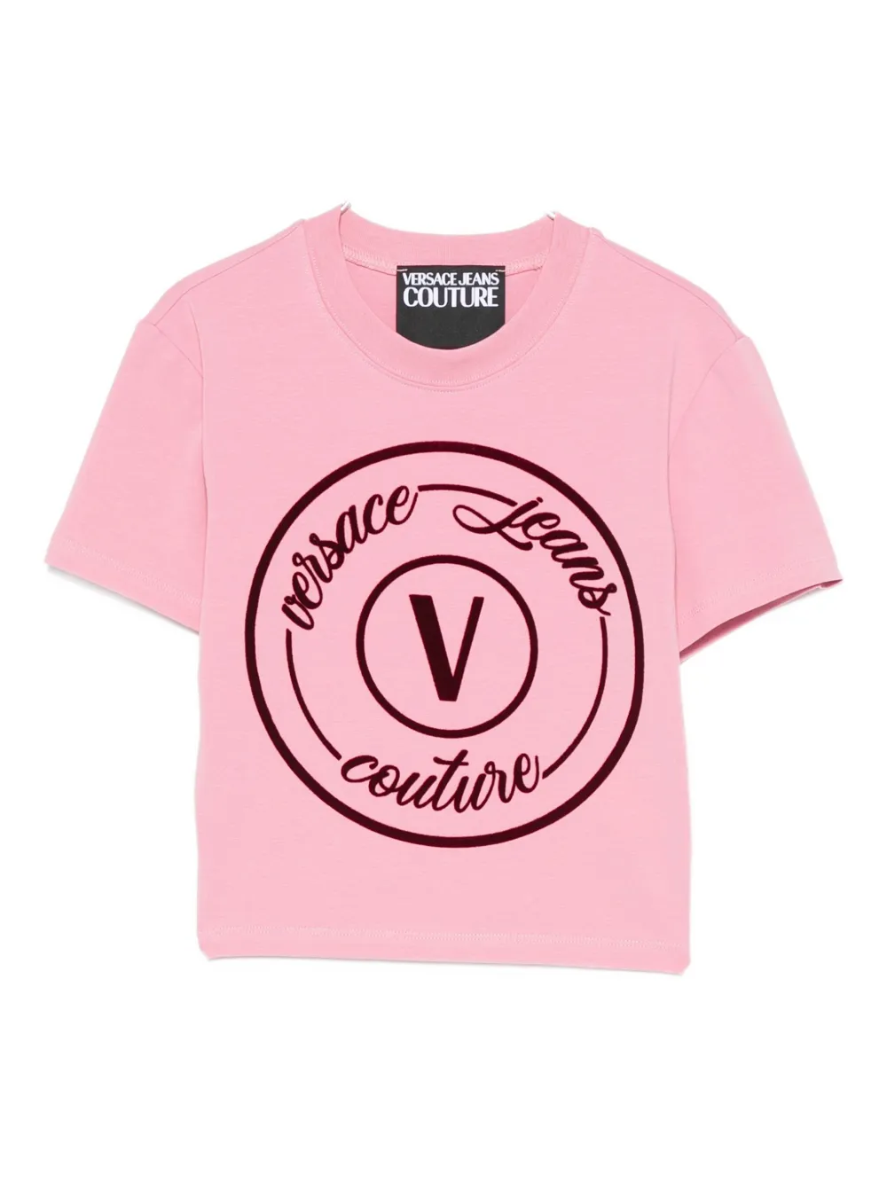

Футболка с круглым логотипом Versace Jeans Couture, розовый