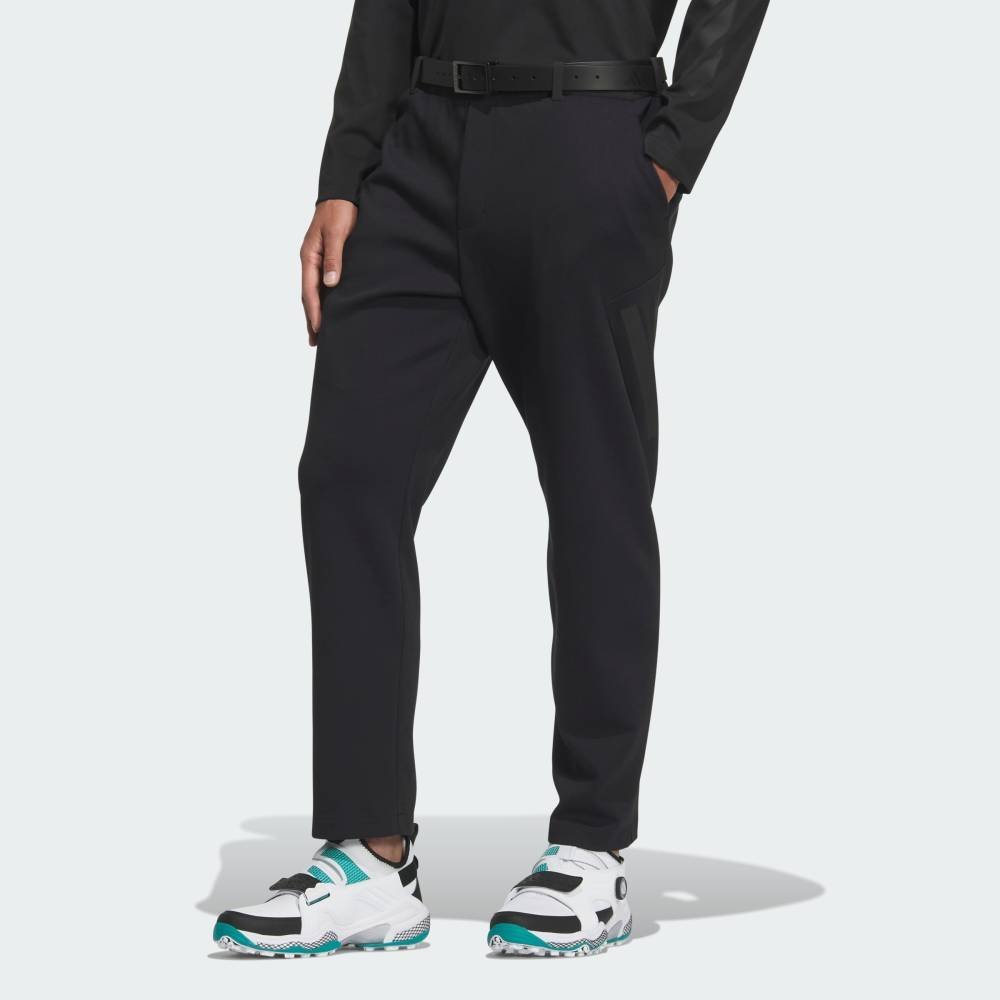 Брюки из эластичного двойного трикотажа Adidas, black