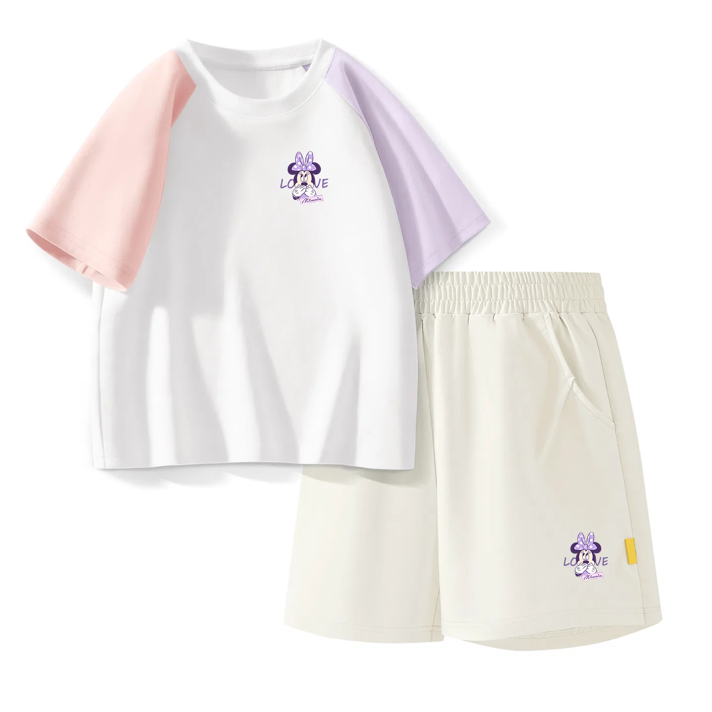 Детский спортивный костюм Casual Sportswear 2 Piece Set Disney, Dior K Pink Purple+Dior K_Bottom Right Mist White