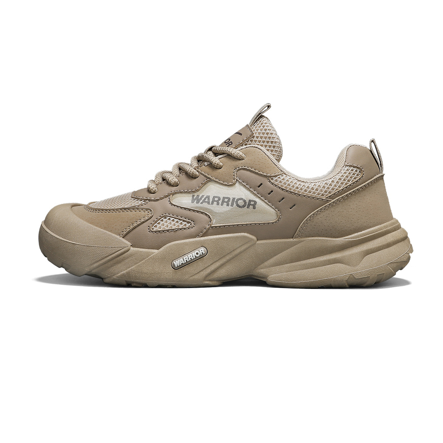 

WARRIOR Мужские устойчивые к истиранию массивные кроссовки на платформе для увеличения роста коричневые, цвет Brown