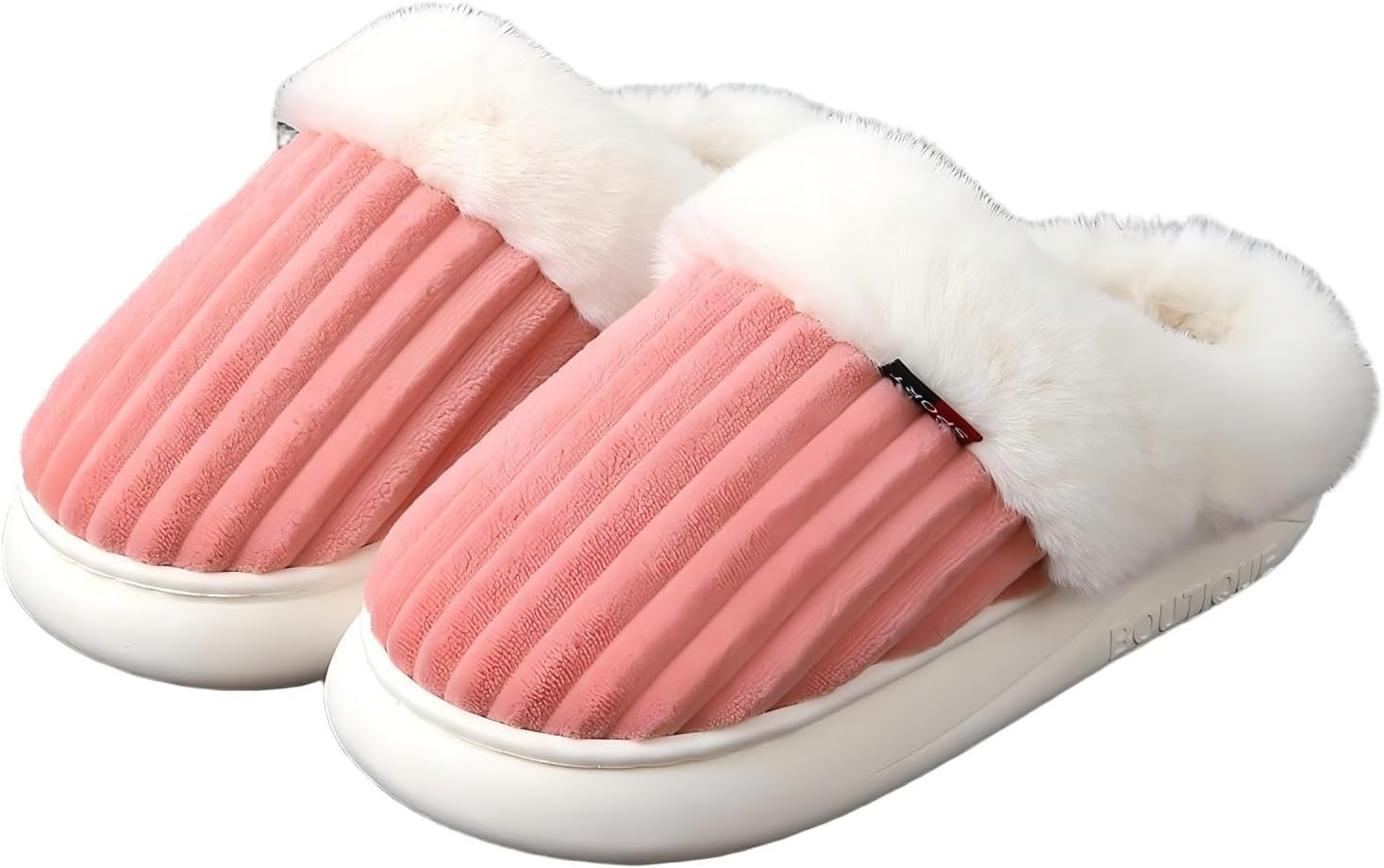 

Мягкие зимние домашние тапочки Cloud Slipper, пушистые домашние тапочки на толстой подошве, унисекс Pgfek, розовый