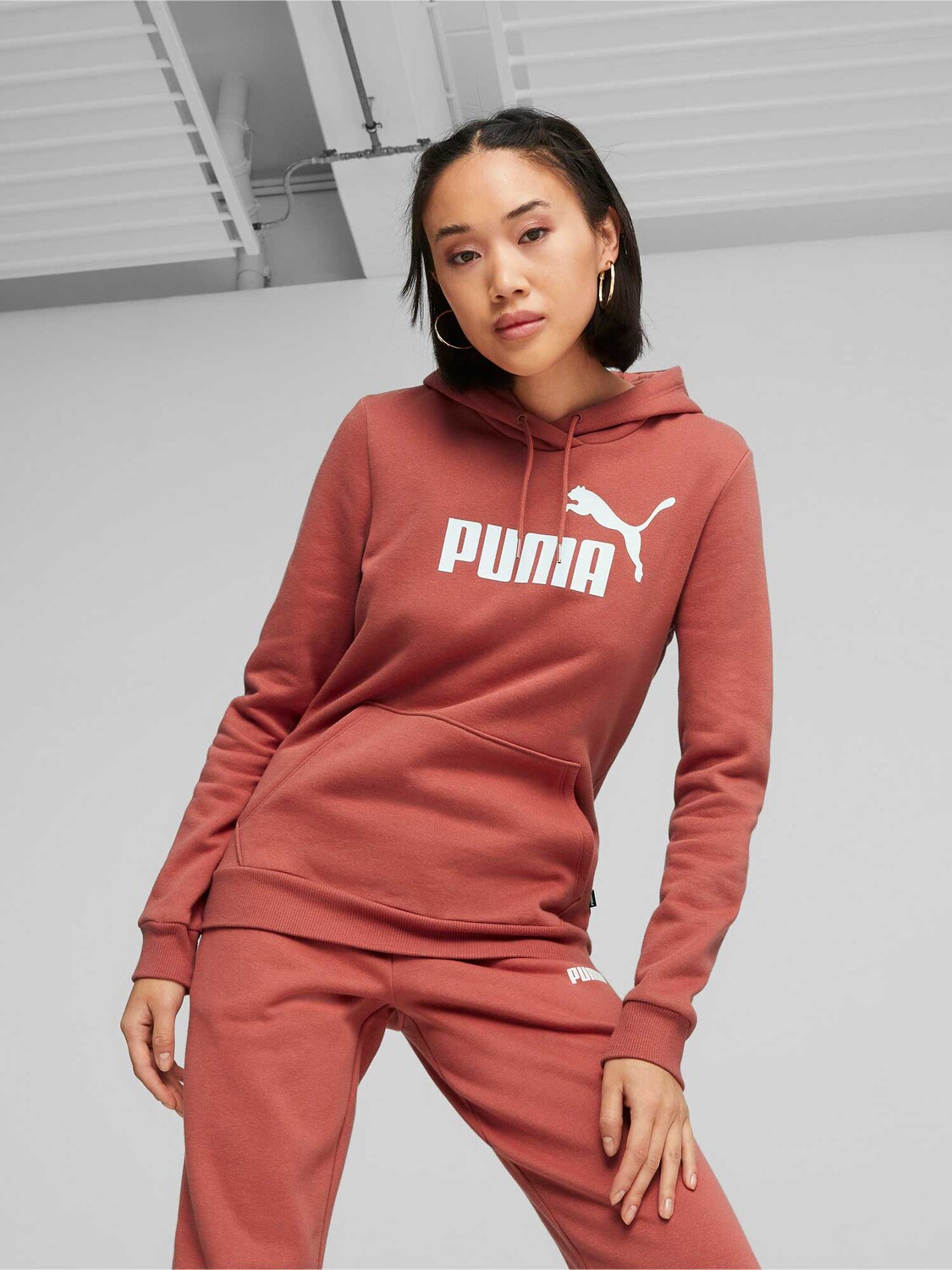 

Толстовка Puma ESS Logo Hoodie FL (s), красный