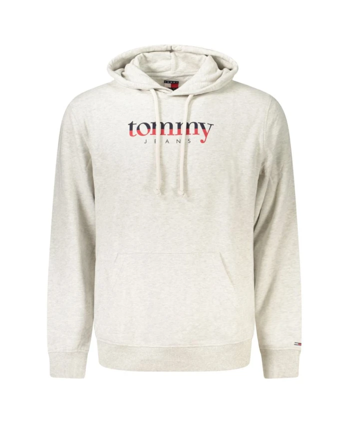 

Мужская хлопковая толстовка серого цвета с капюшоном Tommy Hilfiger, серый