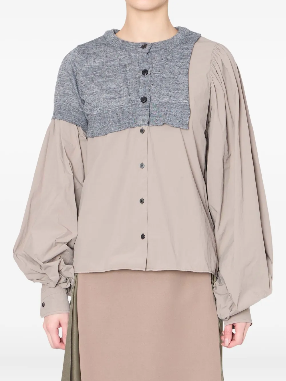 

Шерстяной топ со сборками Kolor, нейтральный