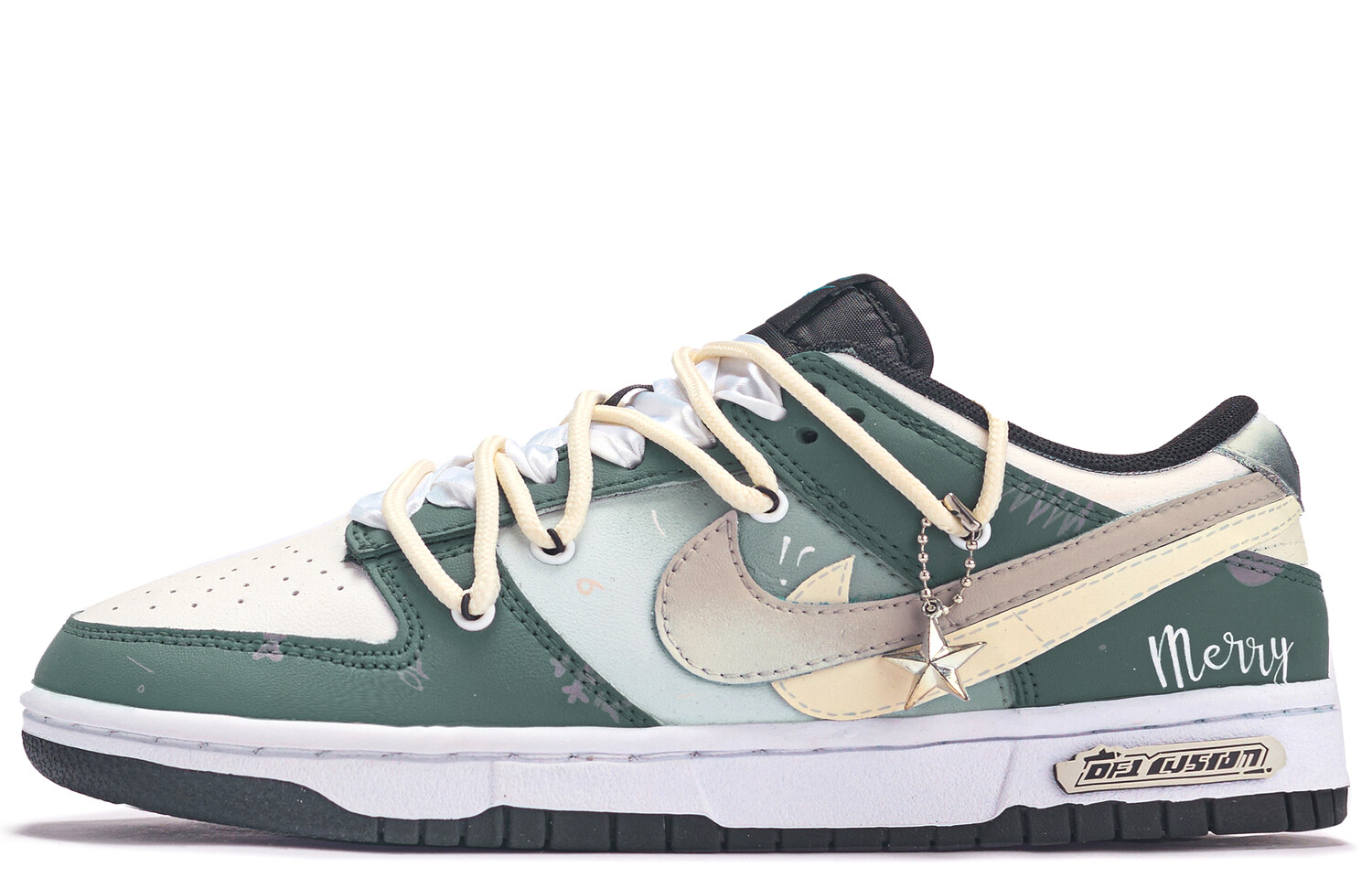 

Кроссовки для скейтбординга Dunk женские с низким верхом, зеленый/белый Nike