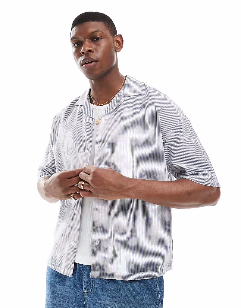 

Рубашка в цвете тай-дай натурального кремовый Pull&Bear