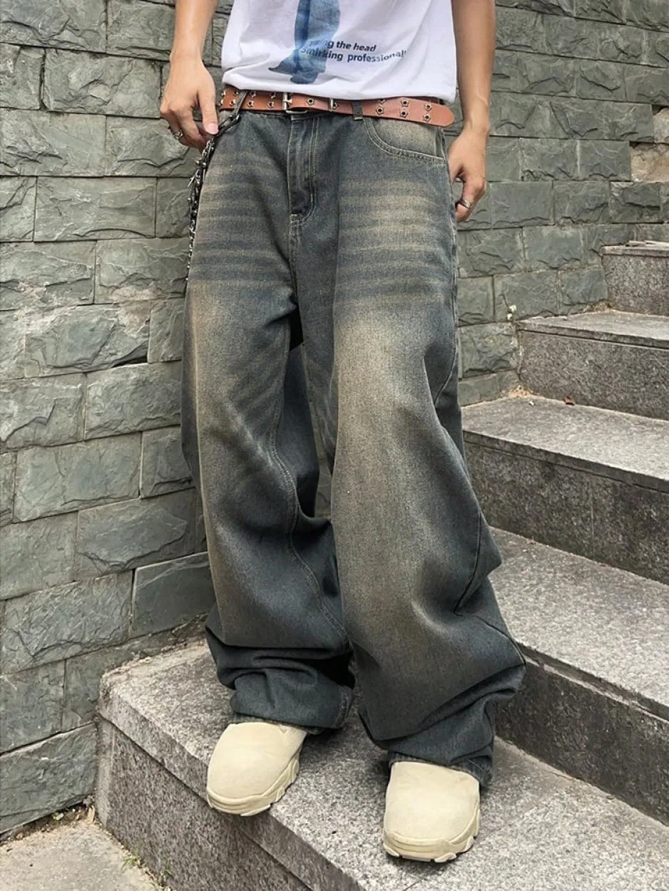 Джинсы свободные Vintage Washed, Retro Blue — фото 2