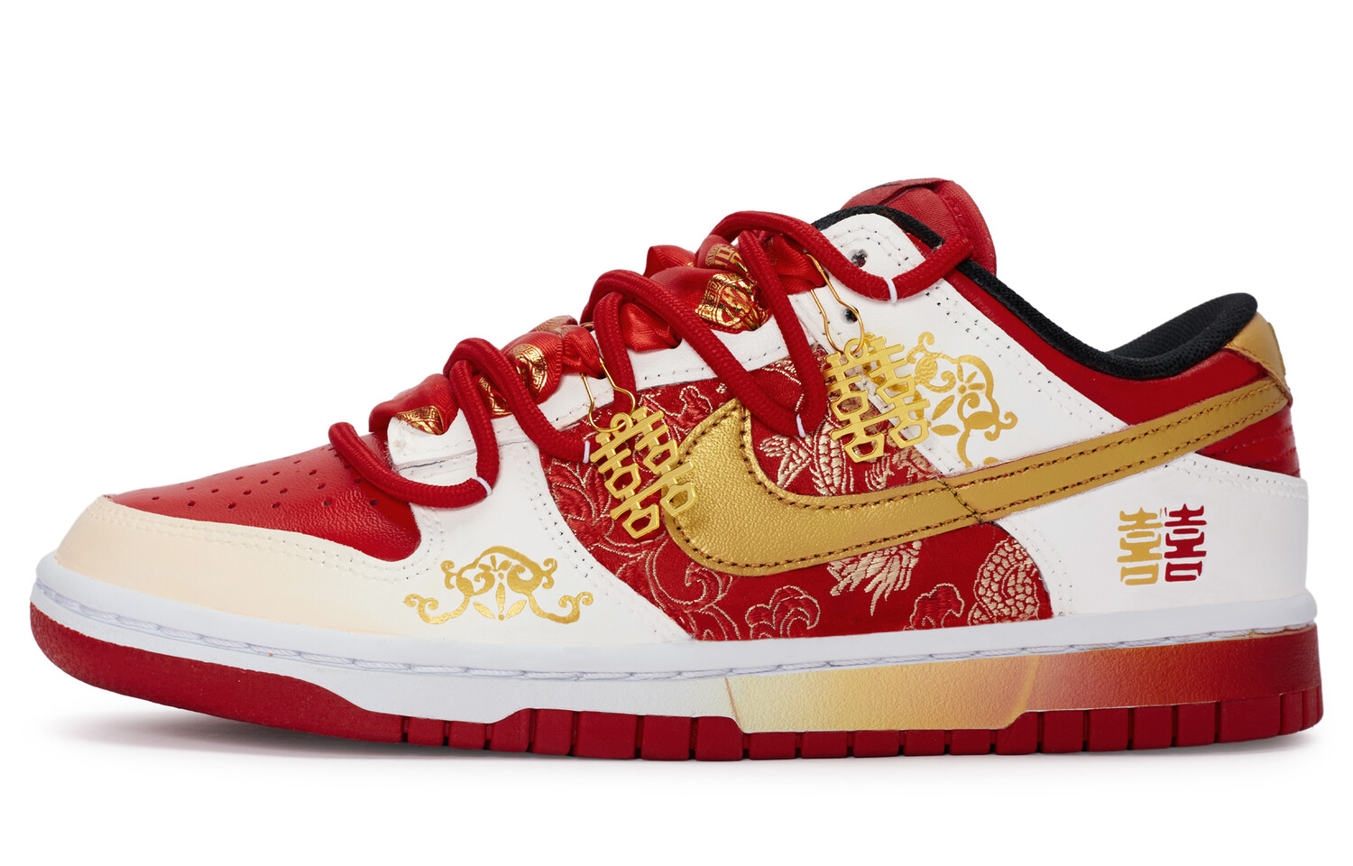 Кроссовки Nike Dunk Skateboard Shoes Unisex Low-Top Gold