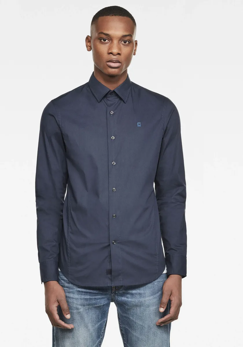 

Рубашка G-Star RAW с длинными рукавами "Dressed Super Slim Shirt", цвет морской волны