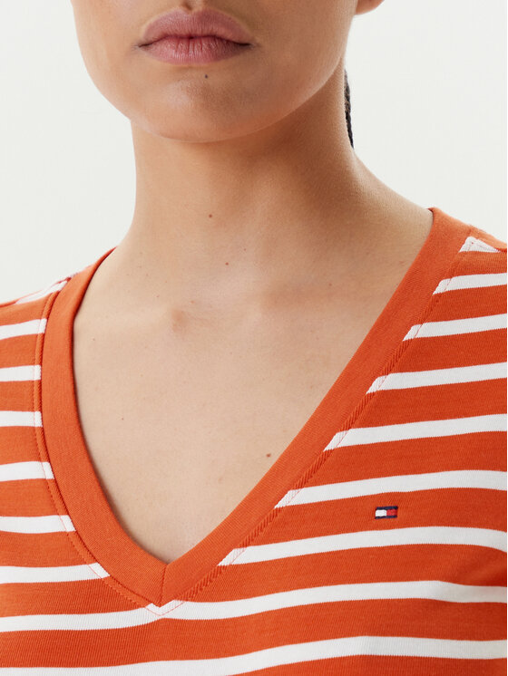 Облегающая футболка New Cody WW0WW40584 Tommy Hilfiger, оранжевый — фото 4