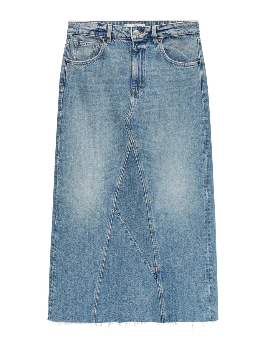 

Юбка макси MANGO Skirt Venetia, синий деним