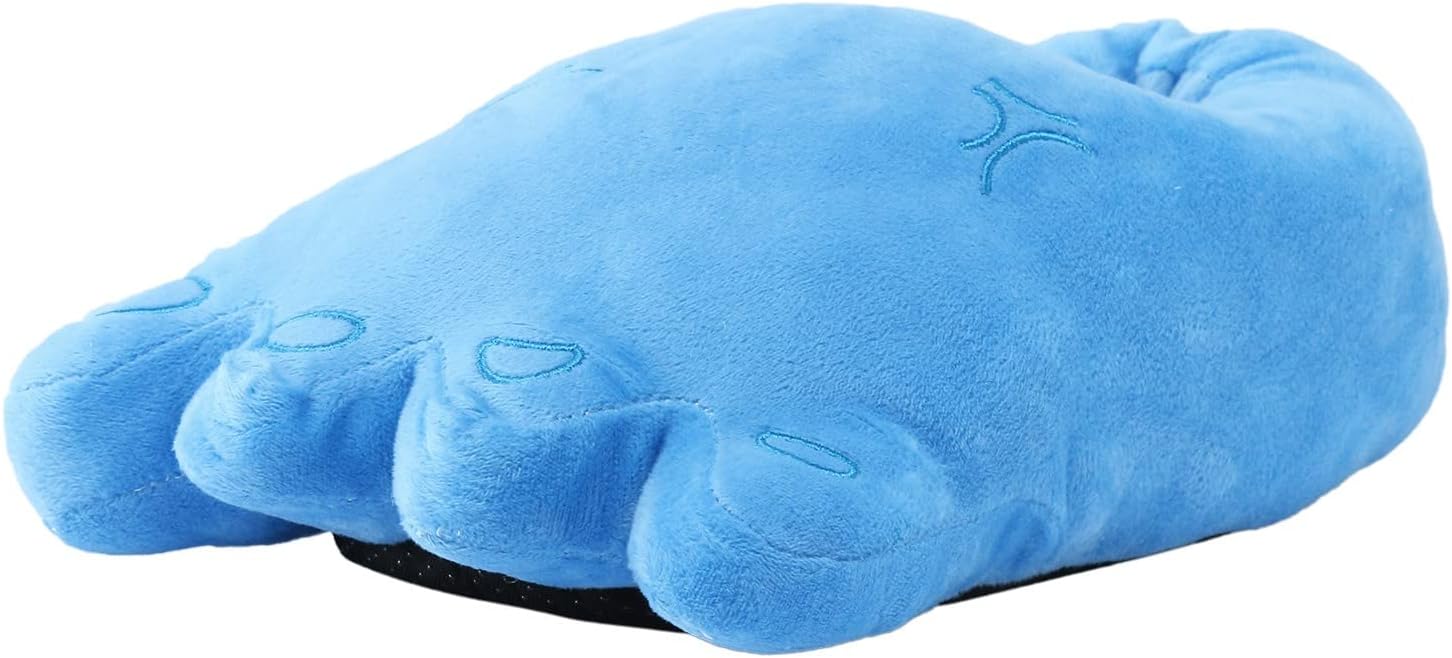 

Забавные тапочки Dsisskai унисекс, оригинальные шуточные подарки для взрослых, милые домашние зимние пушистые тапочки, противоскользящие мягкие домашние тапочки для женщин и мужчин, J-blue