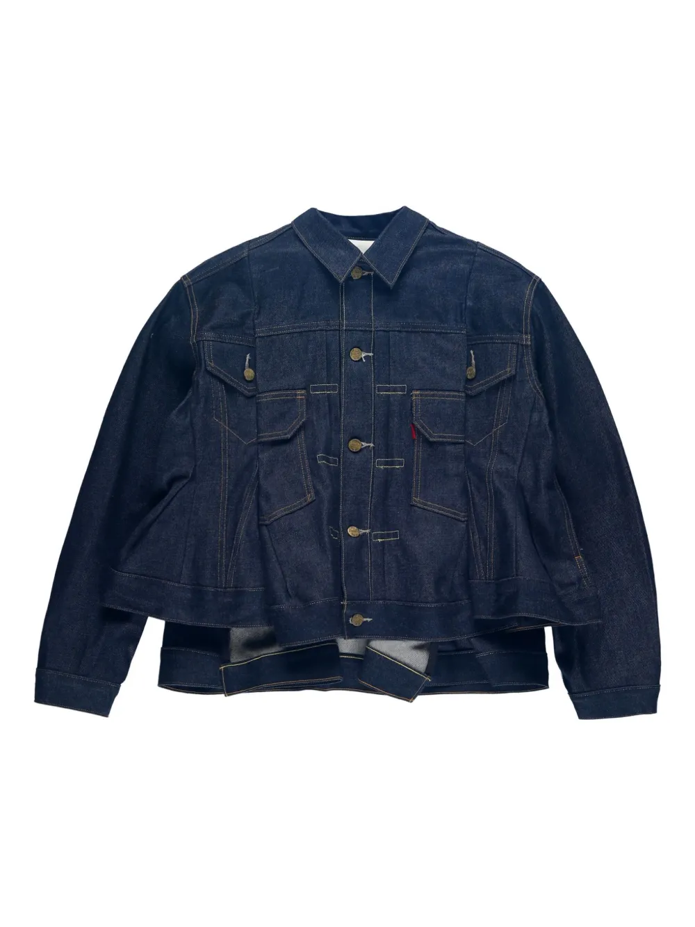 

Плиссированная джинсовая куртка X Levi's SACAI, синий
