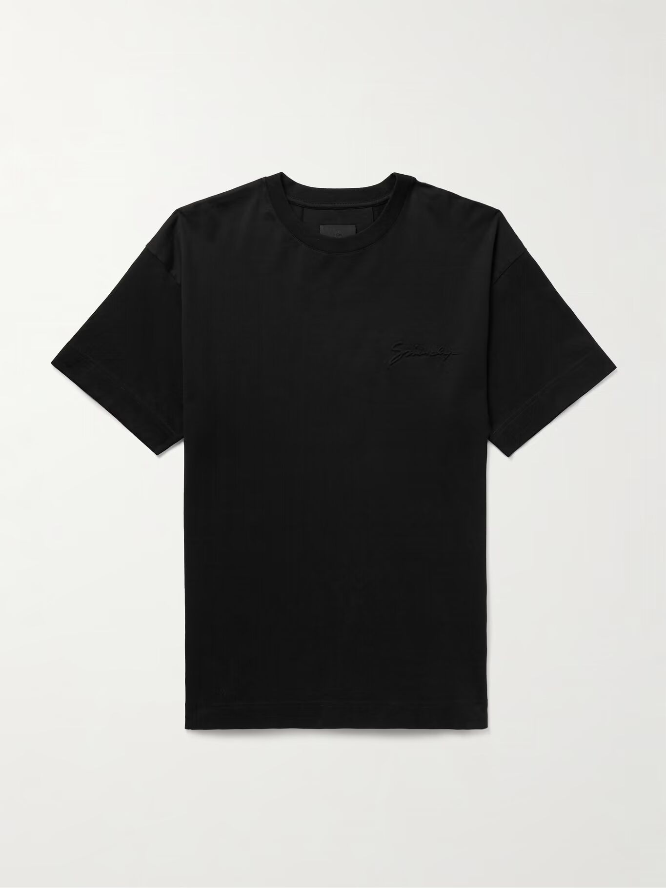 

Футболка из хлопкового джерси с тиснением логотипа GIVENCHY, черный
