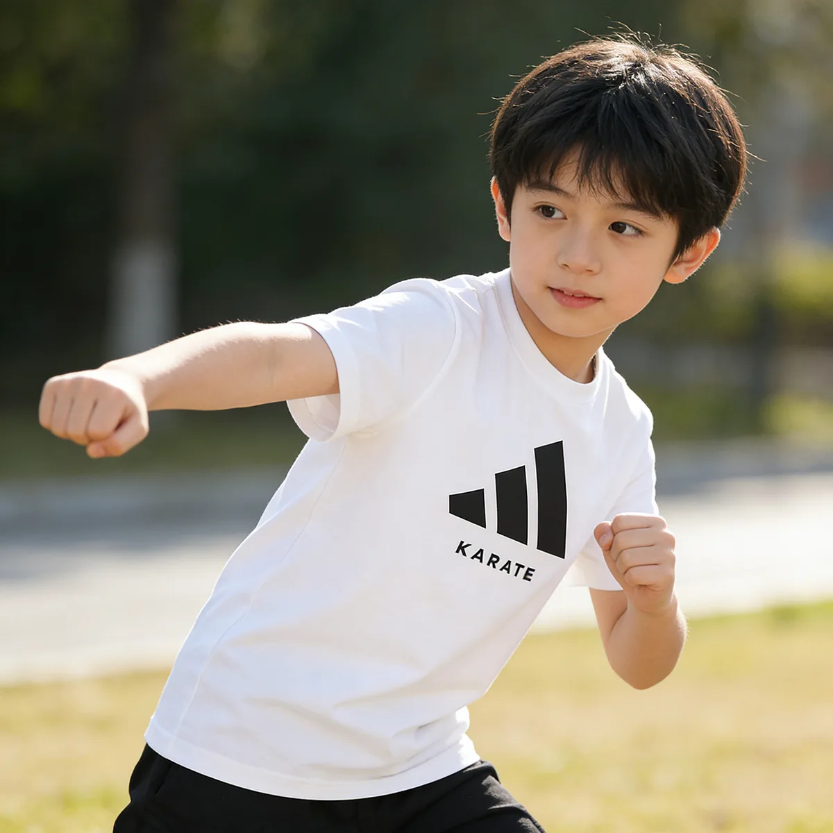 Футболка для детей Crew Neck Moderate Adidas, белый — фото 4