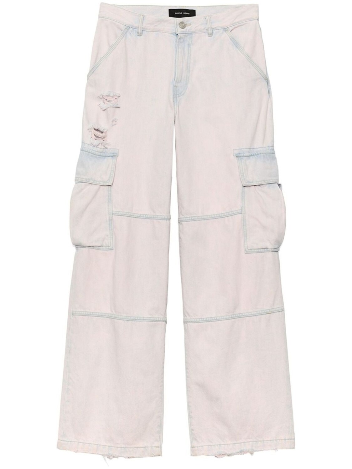 

Purple Brand джинсы карго из вареного денима, нейтральный цвет