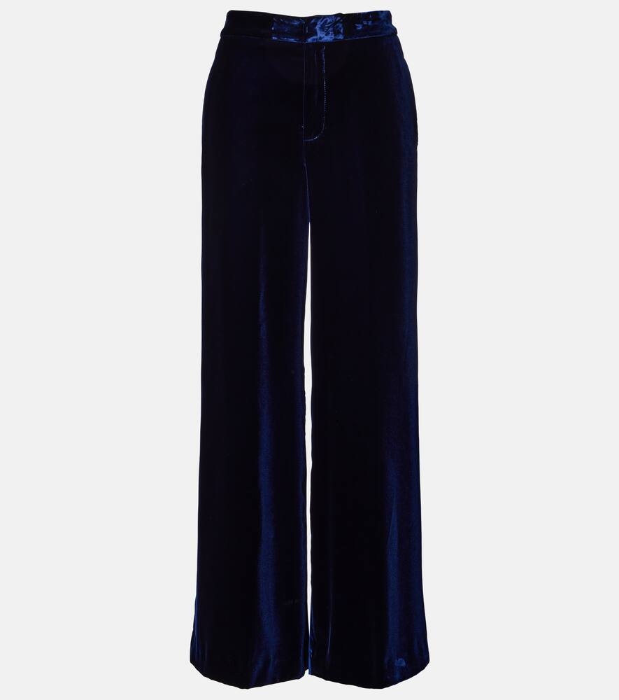 Бархатные брюки клёш Etro, Navy Blue