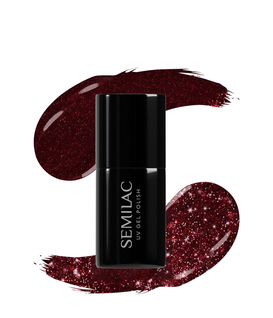 

Гель-лак для ногтей Semilac UV Colours UV Gel Polish, 393 Sparkling Black Cherry, 7 ml