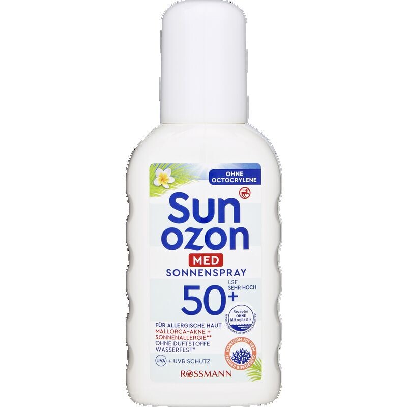 

Солнцезащитный спрей SPF 50+ sunozon, 200 ml